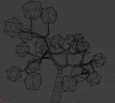 Low Poly tree with white leaves Free 3D model_36