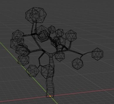 Low Poly tree with white leaves Free 3D model_34