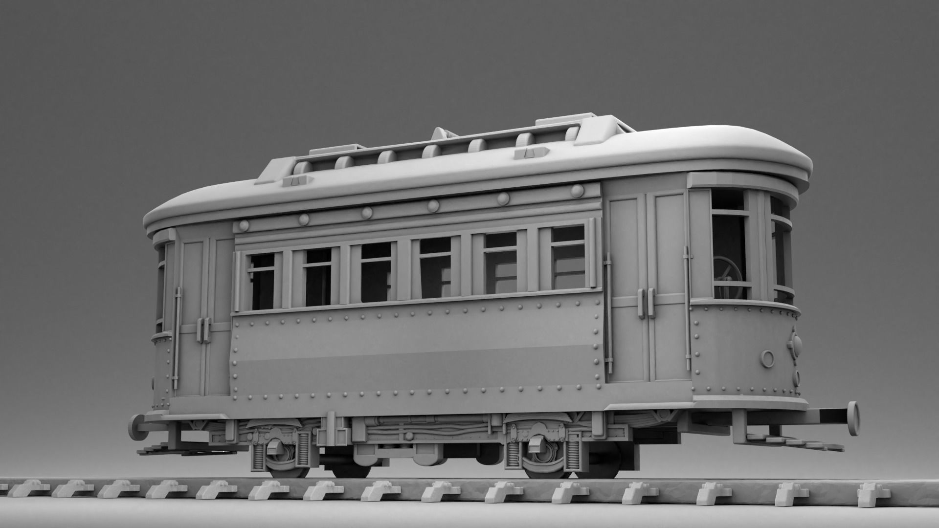 Train car 3D print model_1