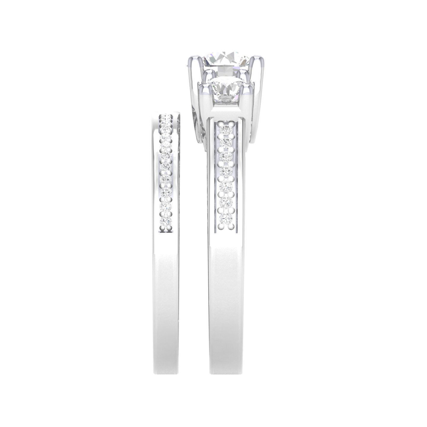 Solitaire Ring with Band - 140049 3D print model_6