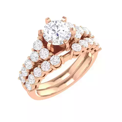 Solitaire Ring with Band - 140048
