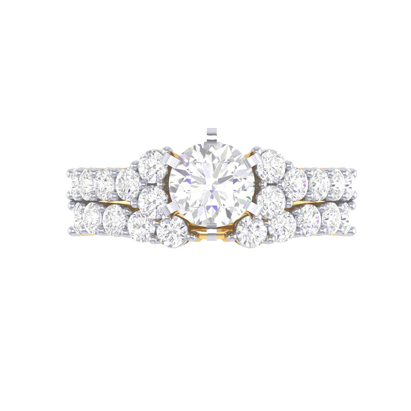 Solitaire Ring with Band - 140048 3D print model_8