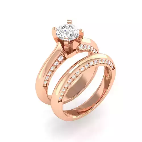 Solitaire Ring with Band - 140047