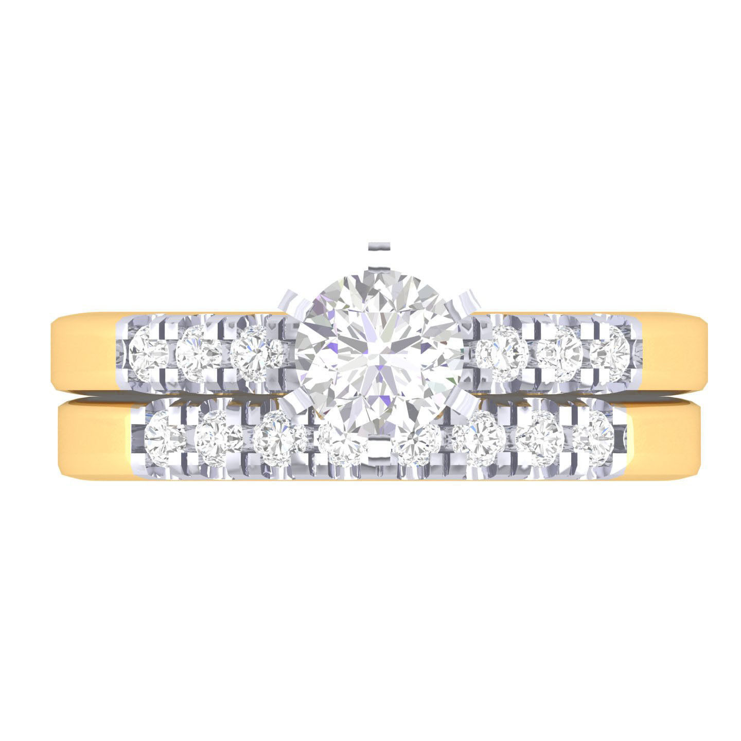 Solitaire Ring with Band - 140044 3D print model_8