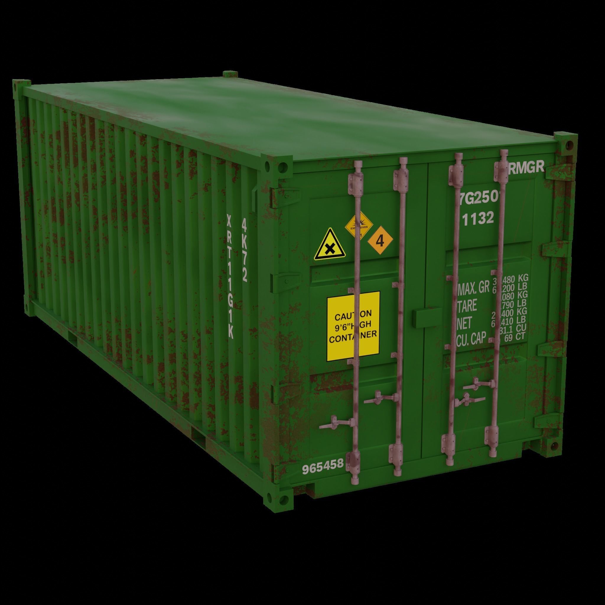 Shipping container 3D model_3