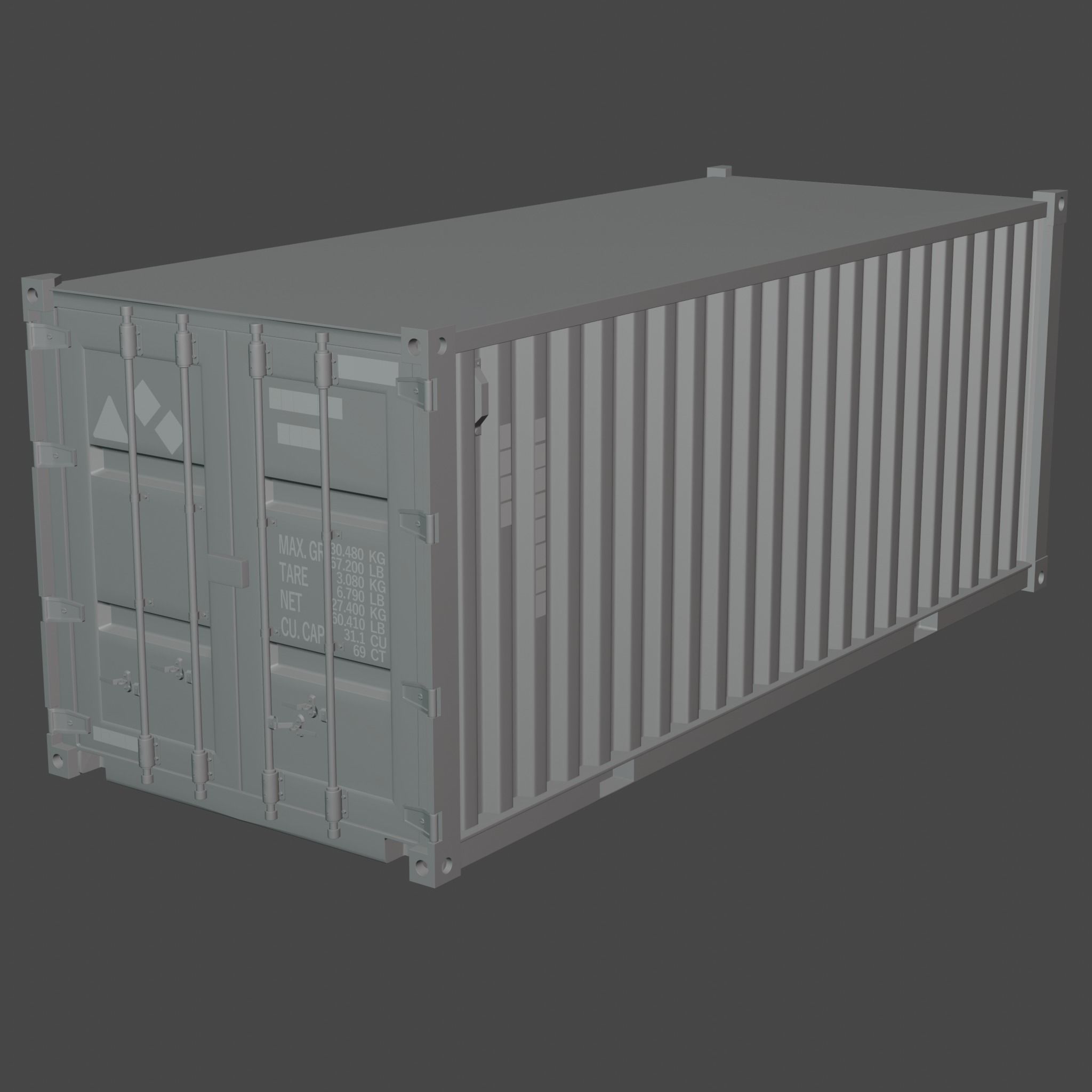 Shipping container 3D model_2