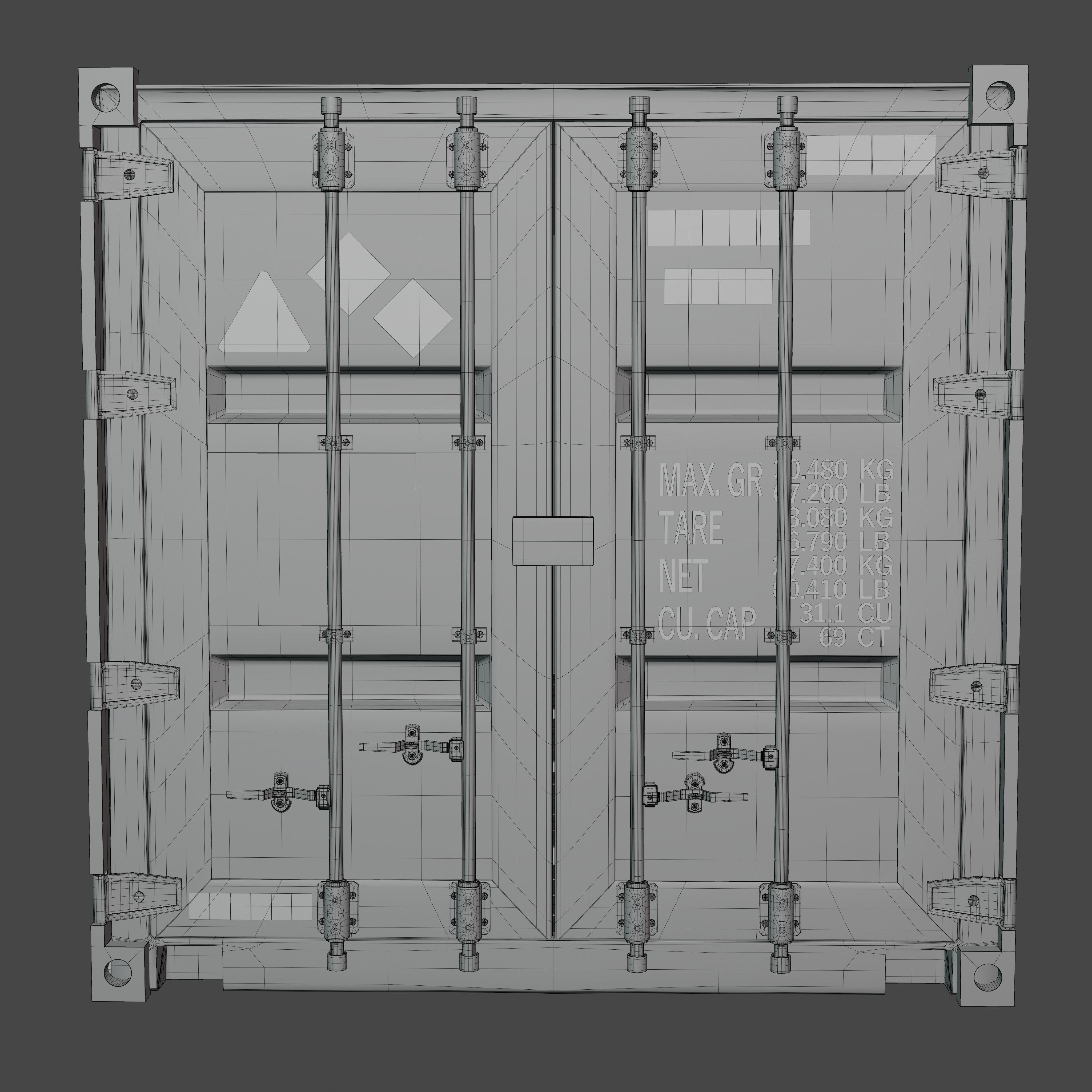 Shipping container 3D model_8