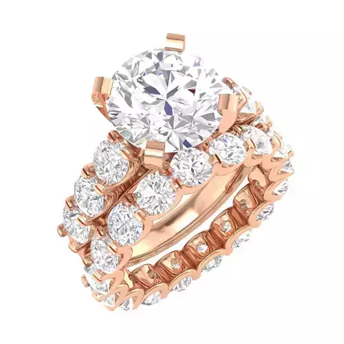 Solitaire Ring with Band - 140038