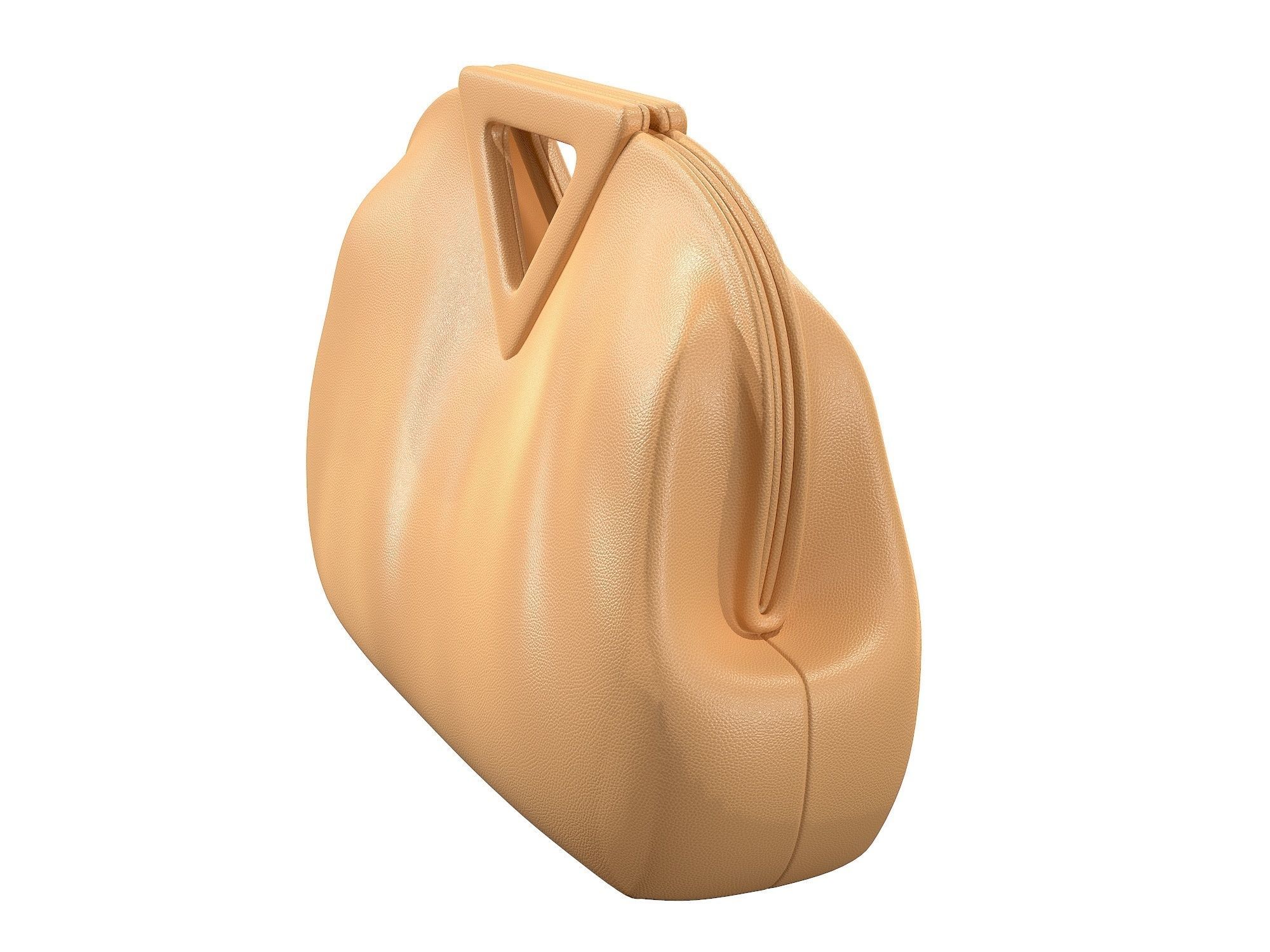 Bottega Veneta Medium Point Bag Almond Leather Low-poly 3D model_1