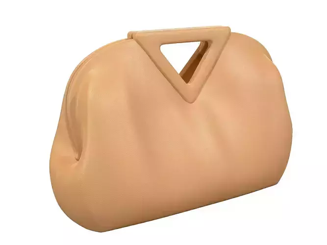 Bottega Veneta Medium Point Bag Almond Leather Low-poly 3D model