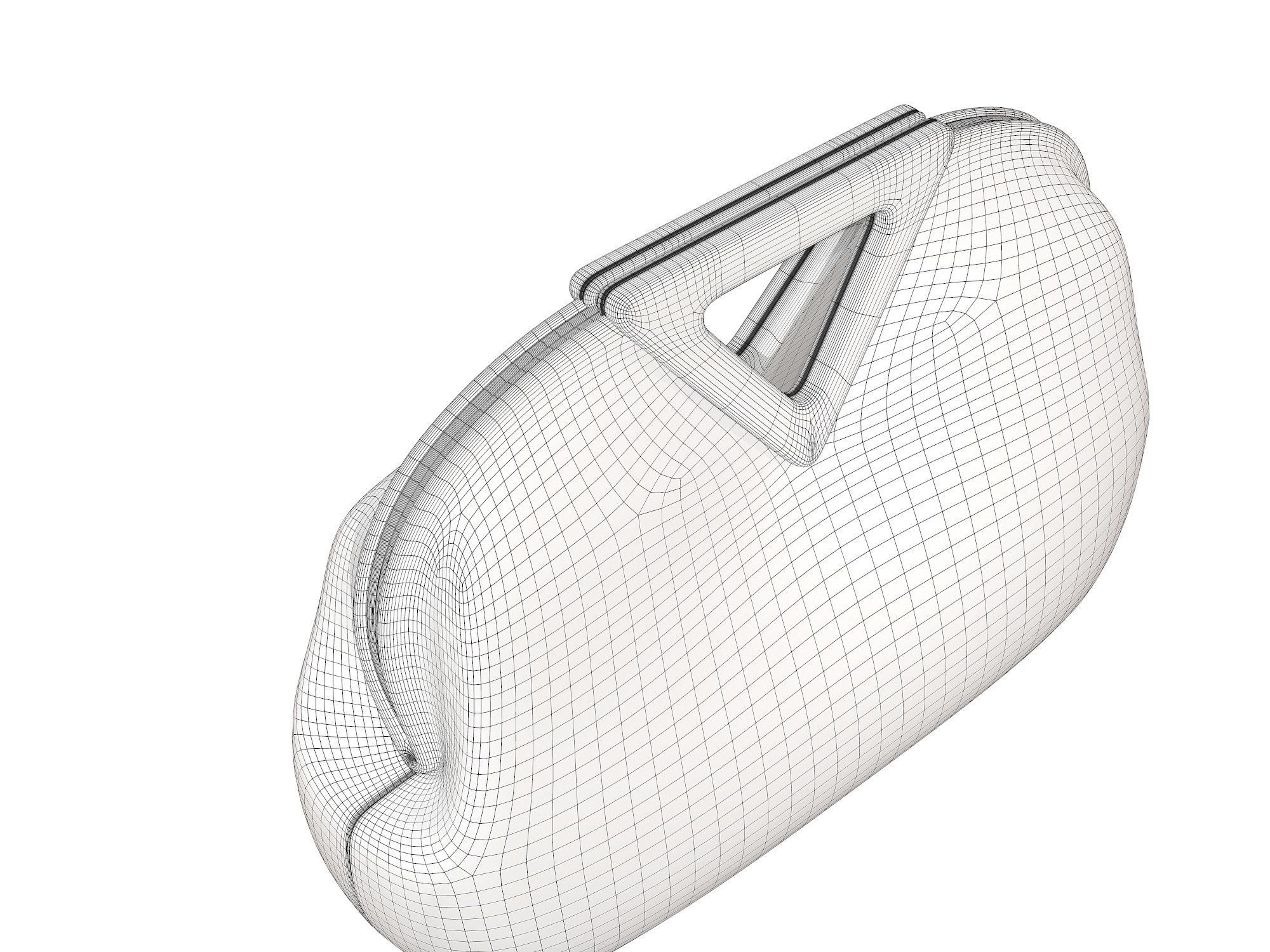 Bottega Veneta Medium Point Bag Almond Leather Low-poly 3D model_6