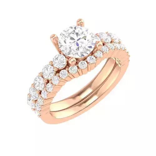 Solitaire Ring with Band - 139997