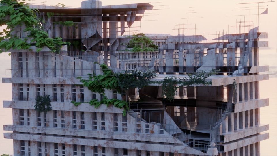 Apocalyptic City 3D model_2