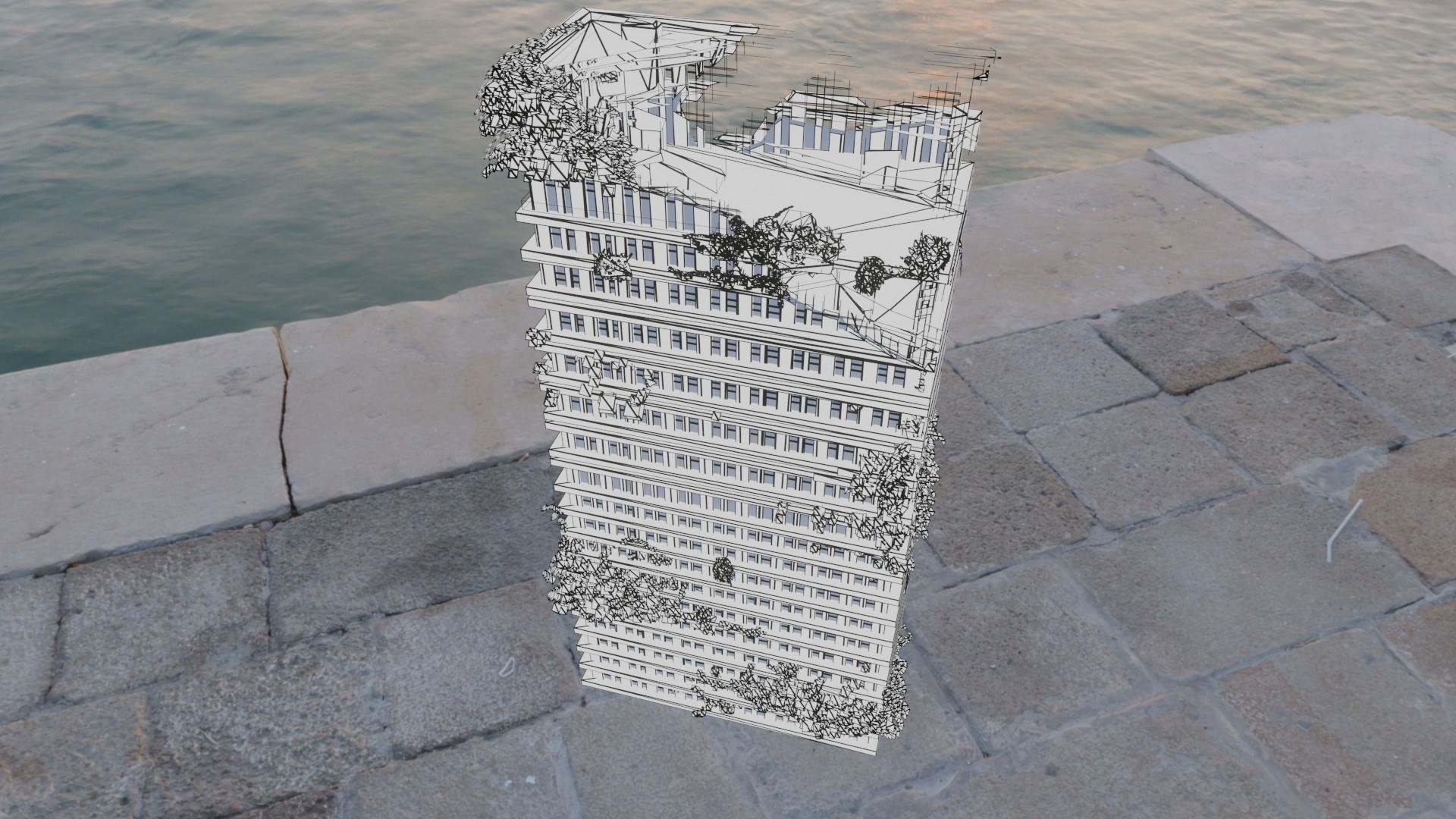 Apocalyptic City 3D model_6