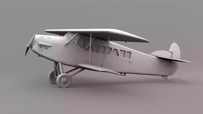 Plain biplane 3D print model