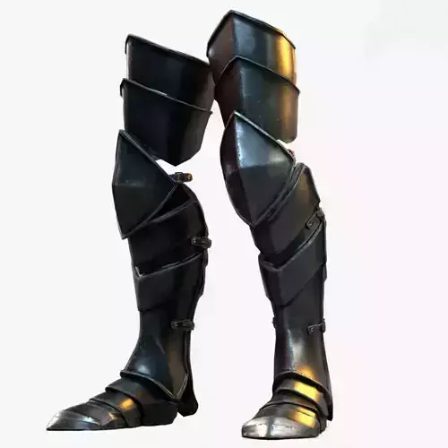 Warrior Leg Armor Model Low-poly 3D model