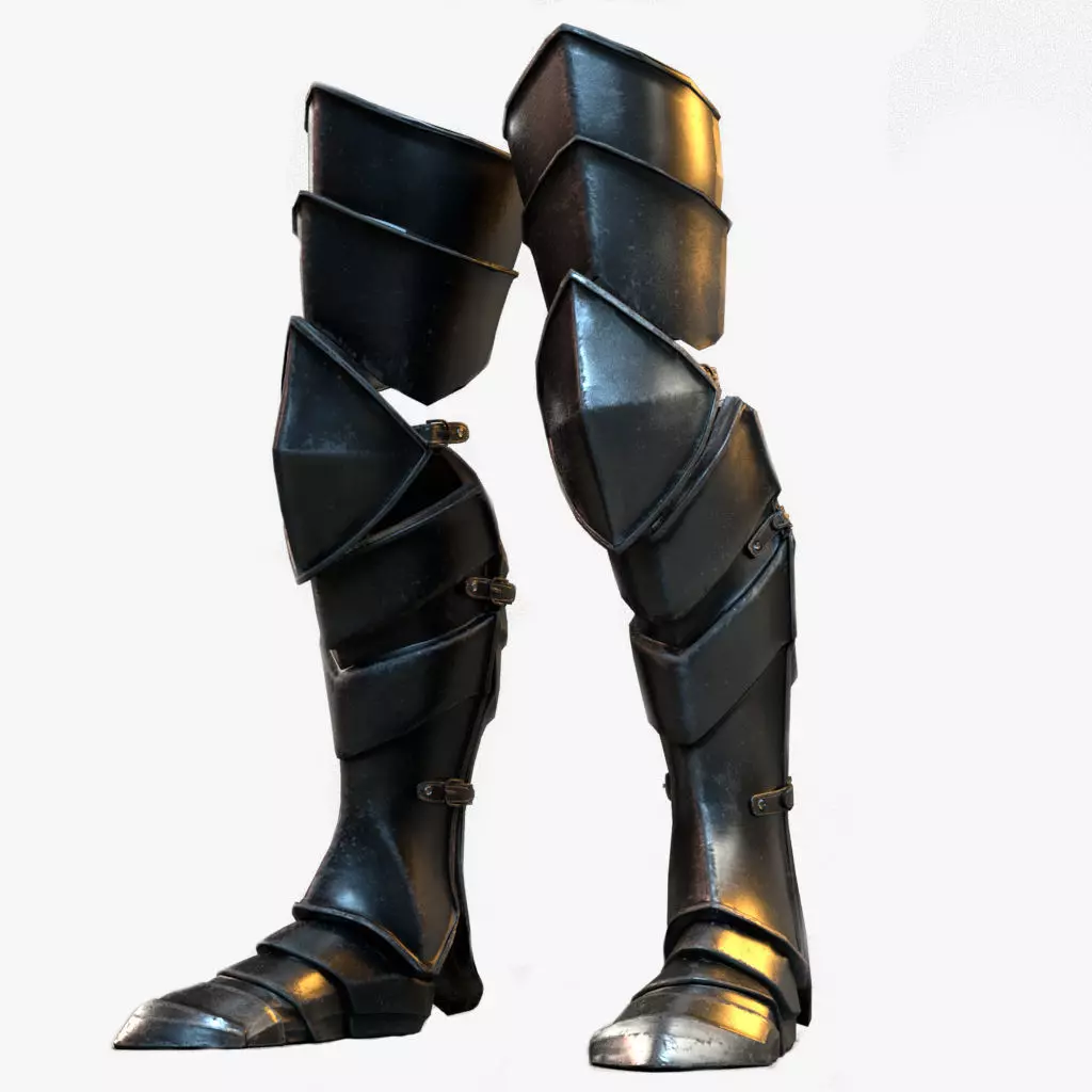 Warrior Leg Armor Model Low-poly 3D model