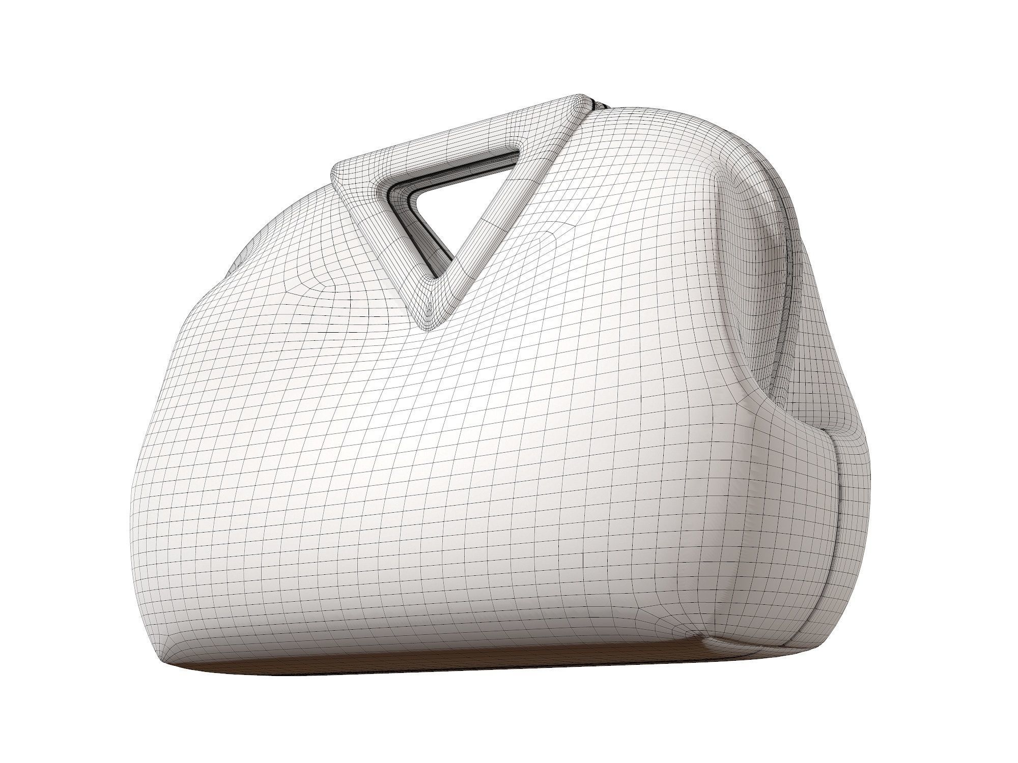 Bottega Veneta Medium Point Bag Seagrass Leather Low-poly 3D model_4