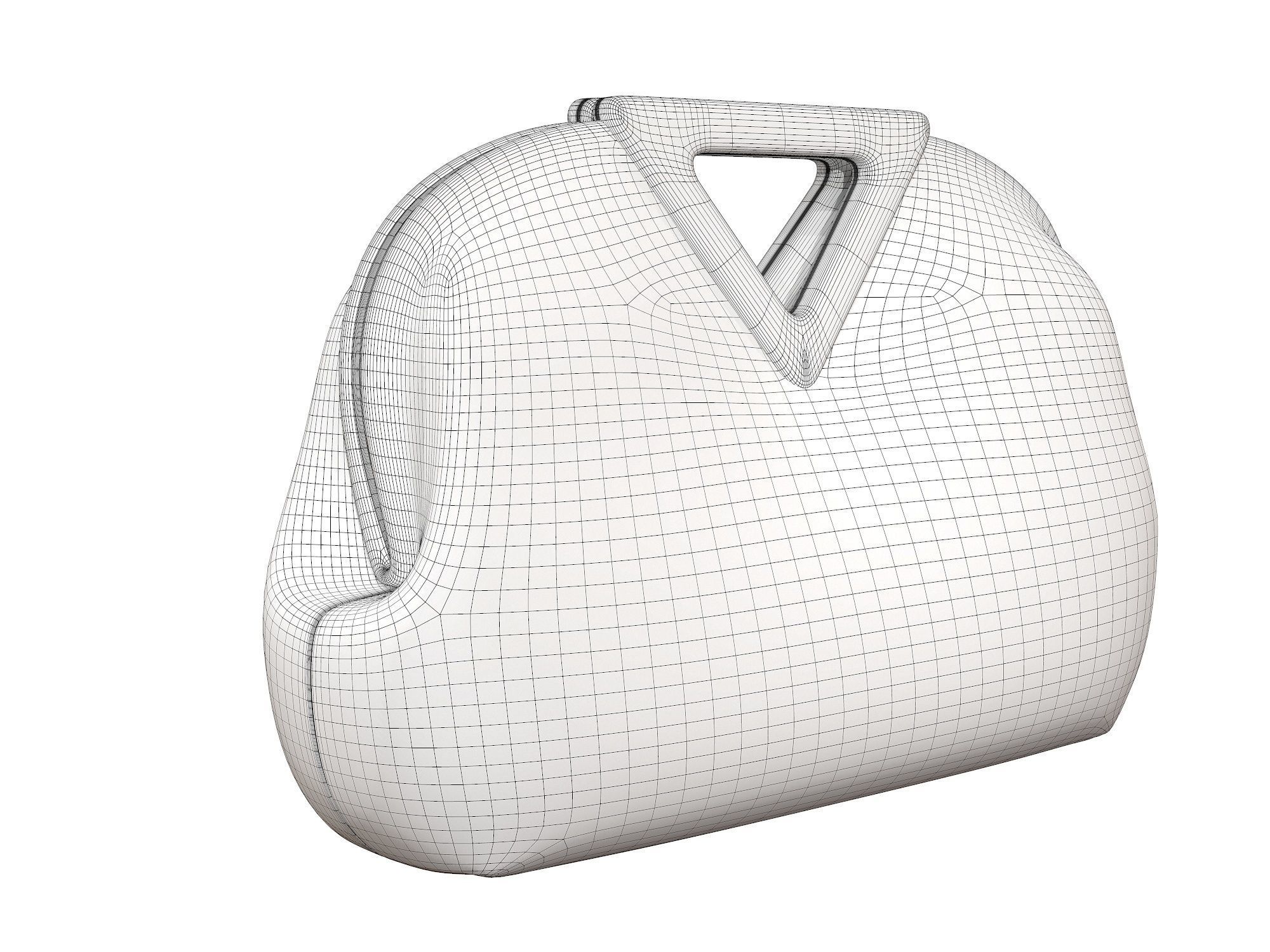 Bottega Veneta Medium Point Bag Seagrass Leather Low-poly 3D model_5