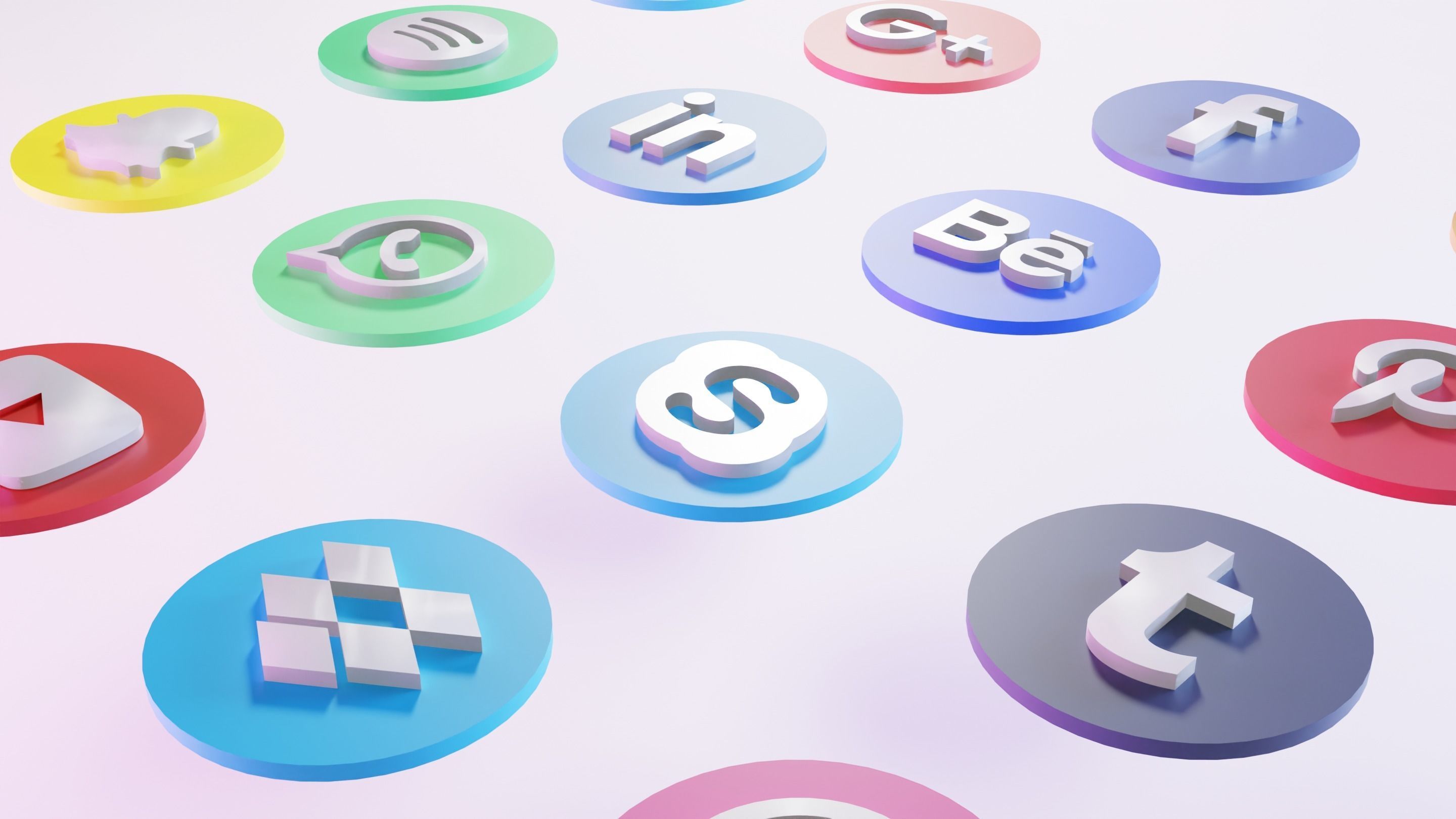 Social Media Platforms Icons 3D model_8