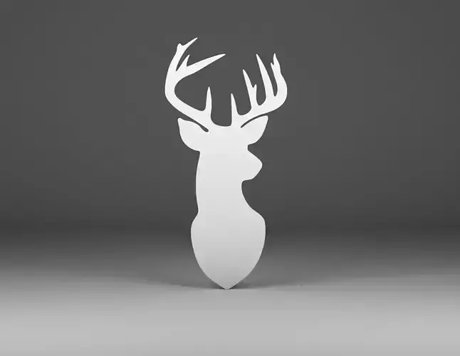 Deer silhouette 3D print model