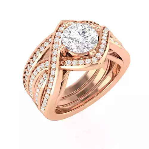 Halo Solitaire Ring - 138222 3D print model