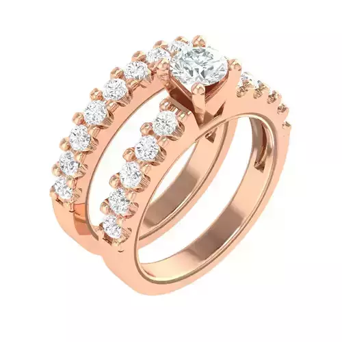 Solitaire Ring with Band - 138218