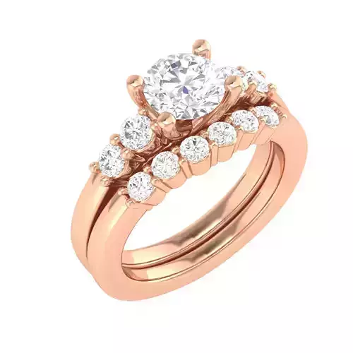 Solitaire Ring with Band - 138187