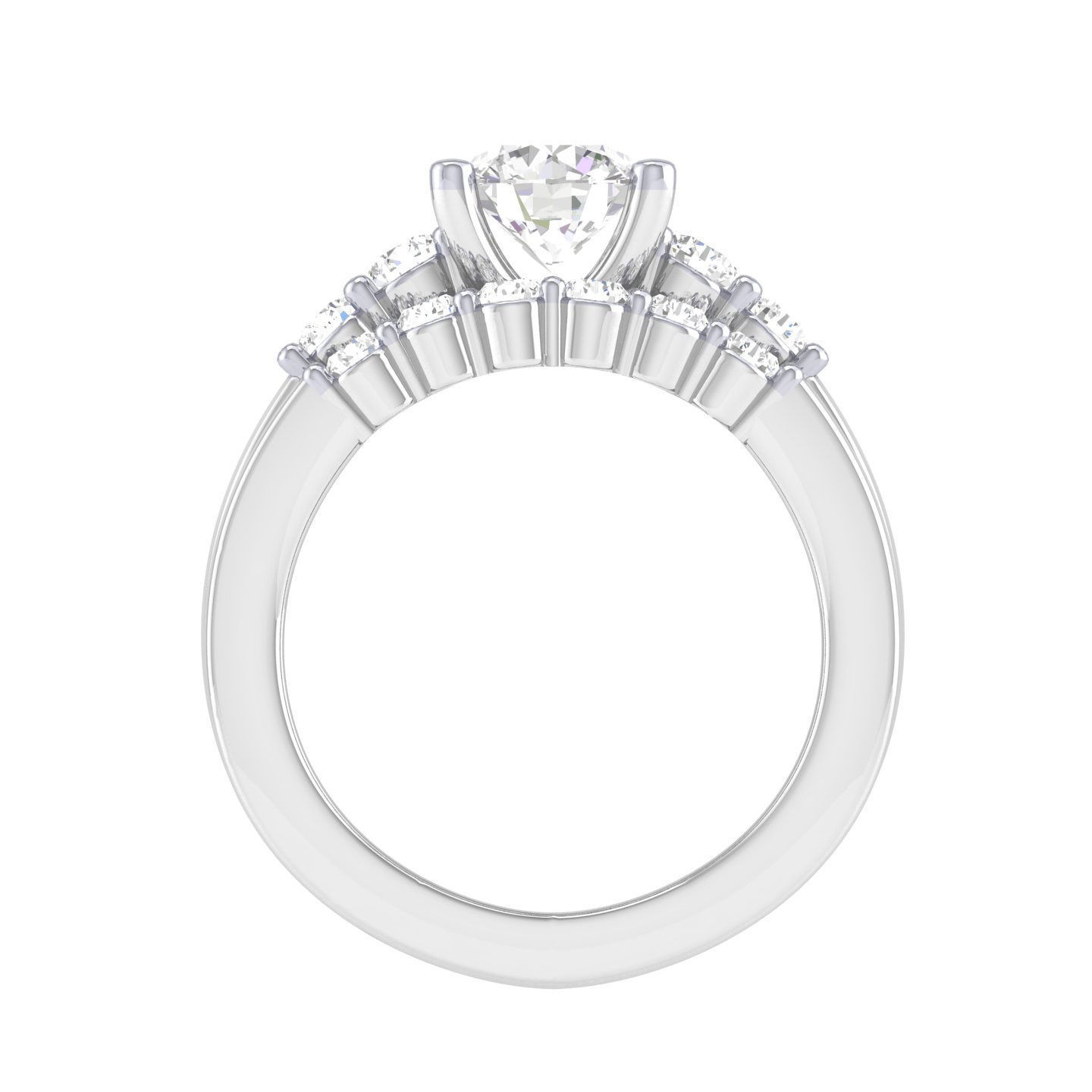 Solitaire Ring with Band - 138187 3D print model_5