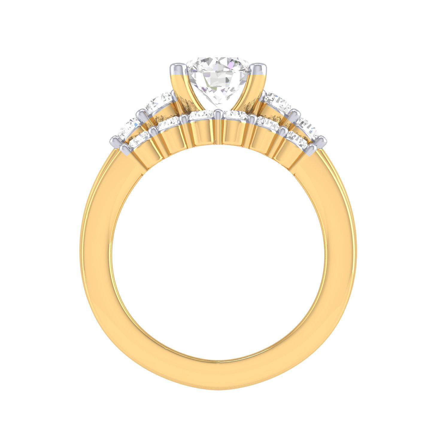 Solitaire Ring with Band - 138187 3D print model_9