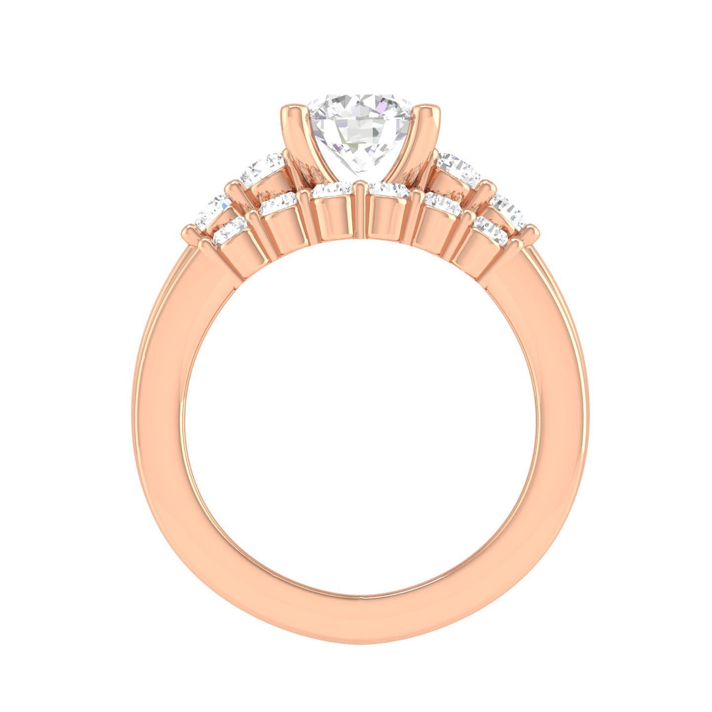 Solitaire Ring with Band - 138187 3D print model_2