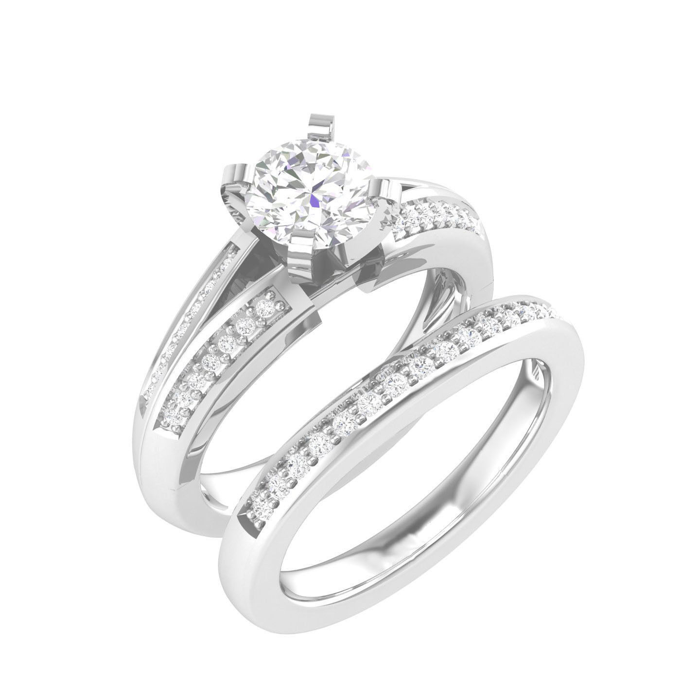 Solitaire Ring with Band - 138141 3D print model_7