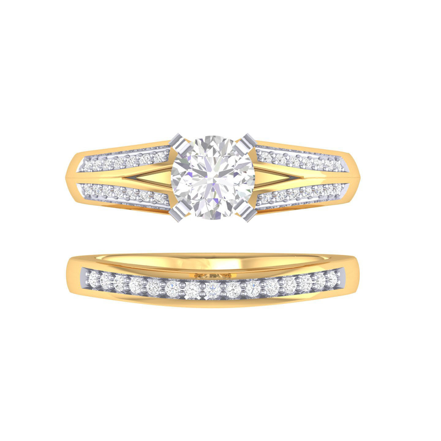 Solitaire Ring with Band - 138141 3D print model_8