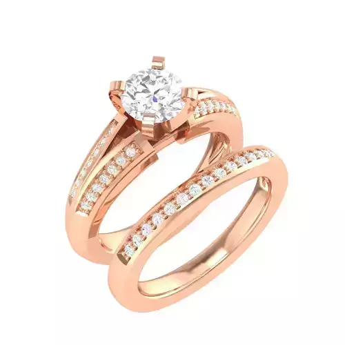 Solitaire Ring with Band - 138141