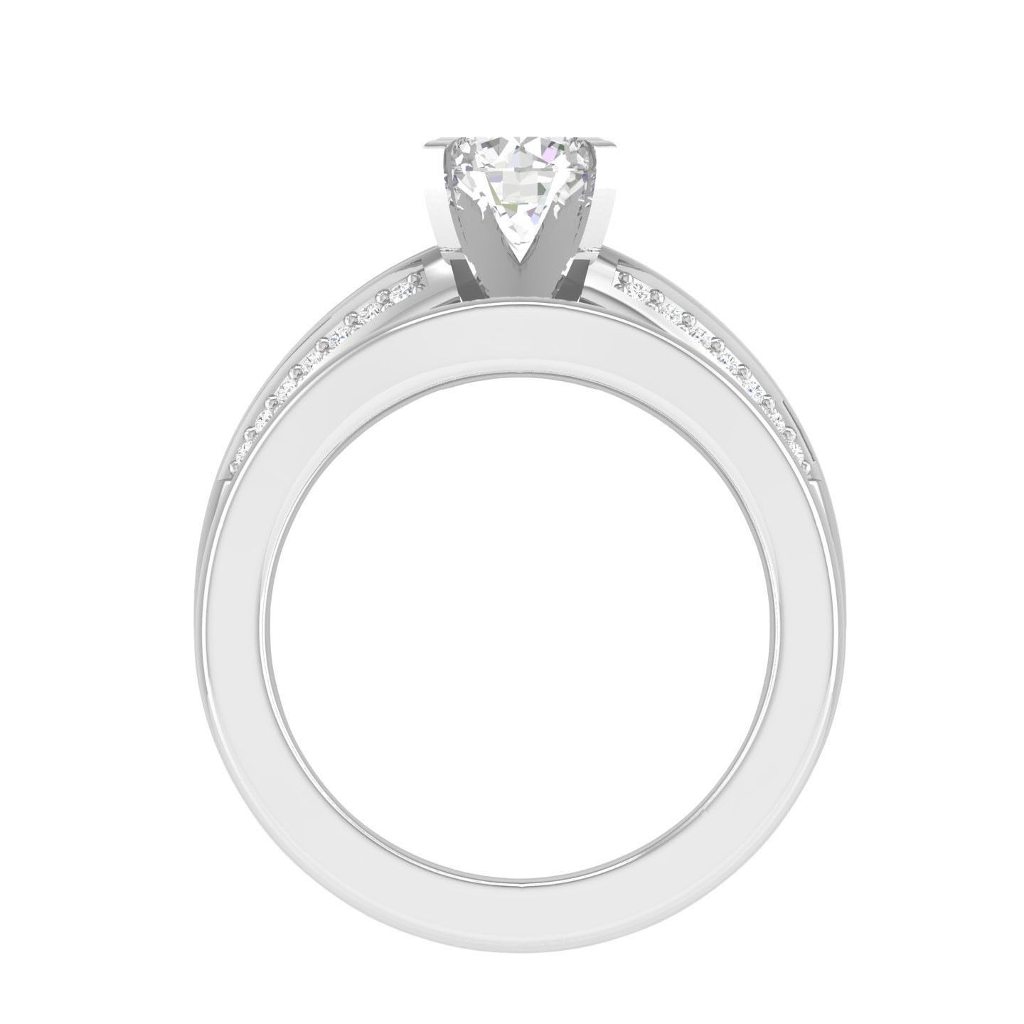 Solitaire Ring with Band - 138141 3D print model_5