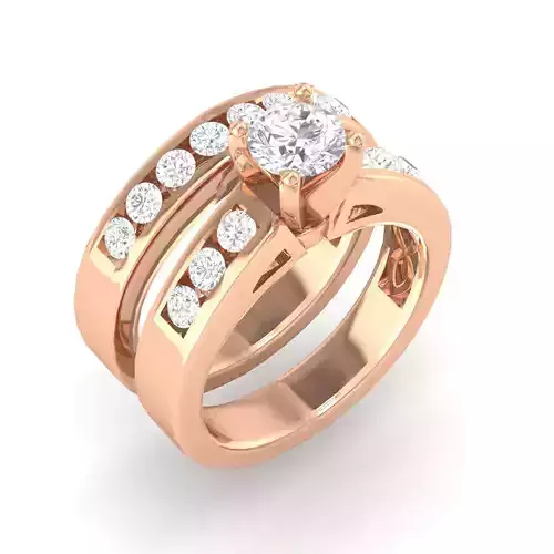 Solitaire Ring with Band - 138130