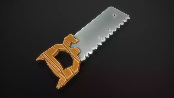Stylized Saw Low-poly 3D model