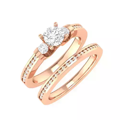 Solitaire Ring with Band - 138012