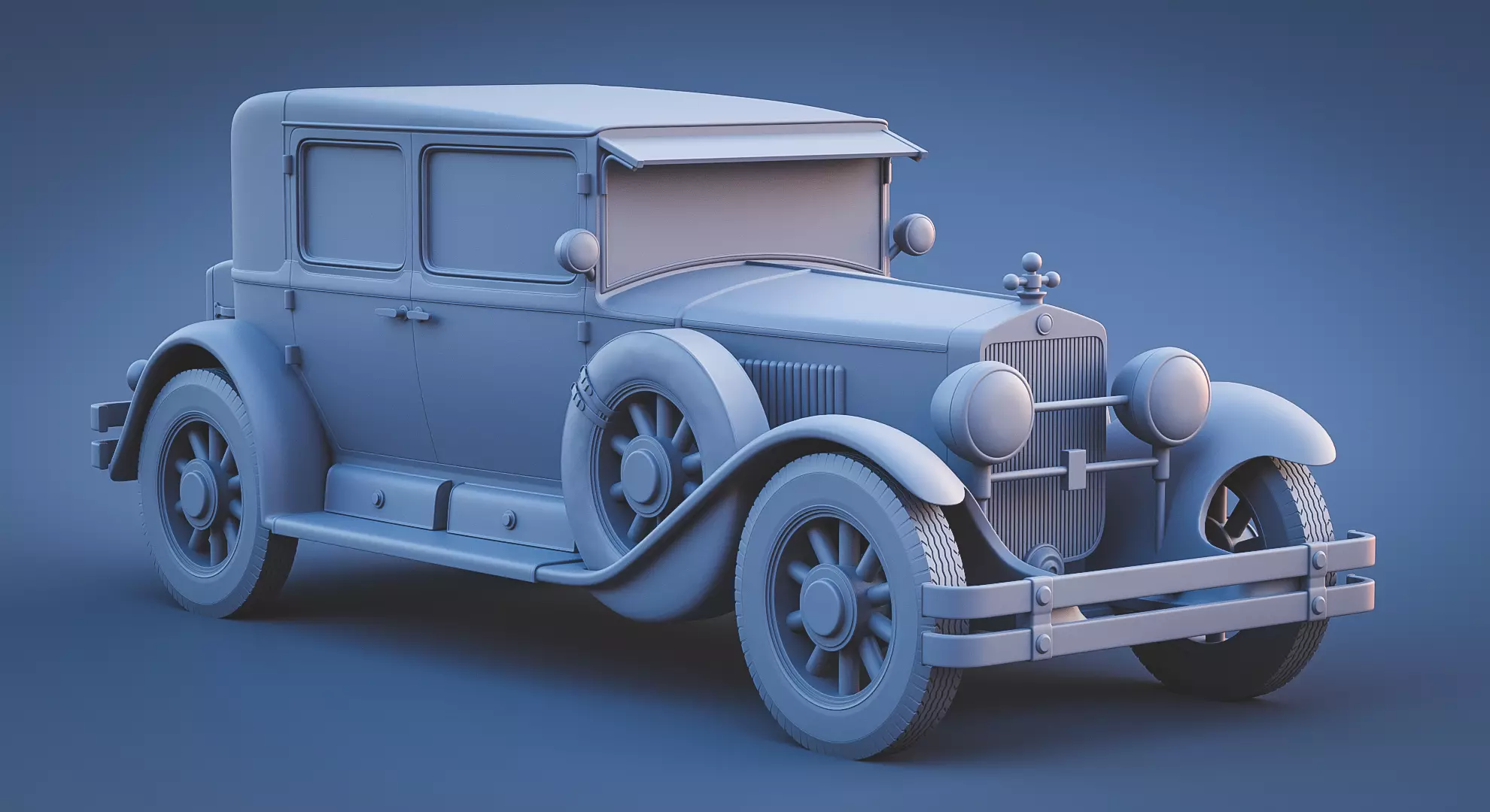 Cadillac vintage car 3D print model_0