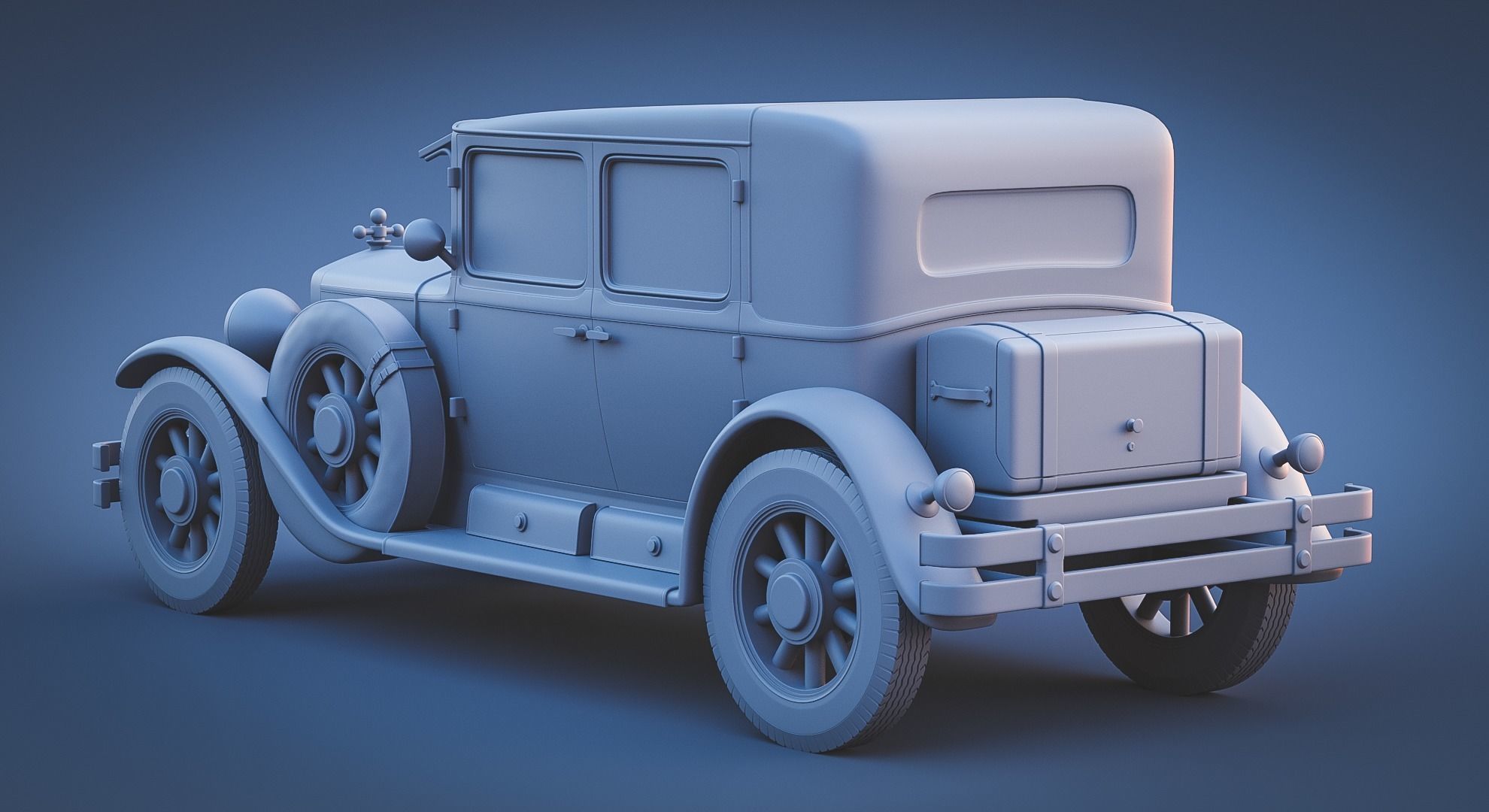 Cadillac vintage car 3D print model_1