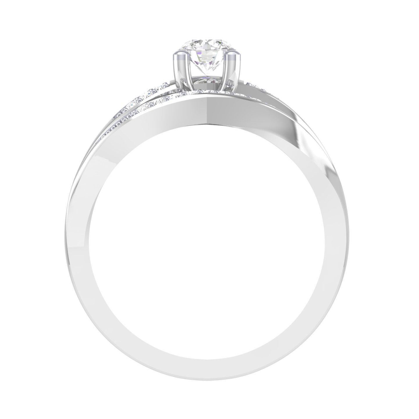 Solitaire Ring with Band - 137968 3D print model_5