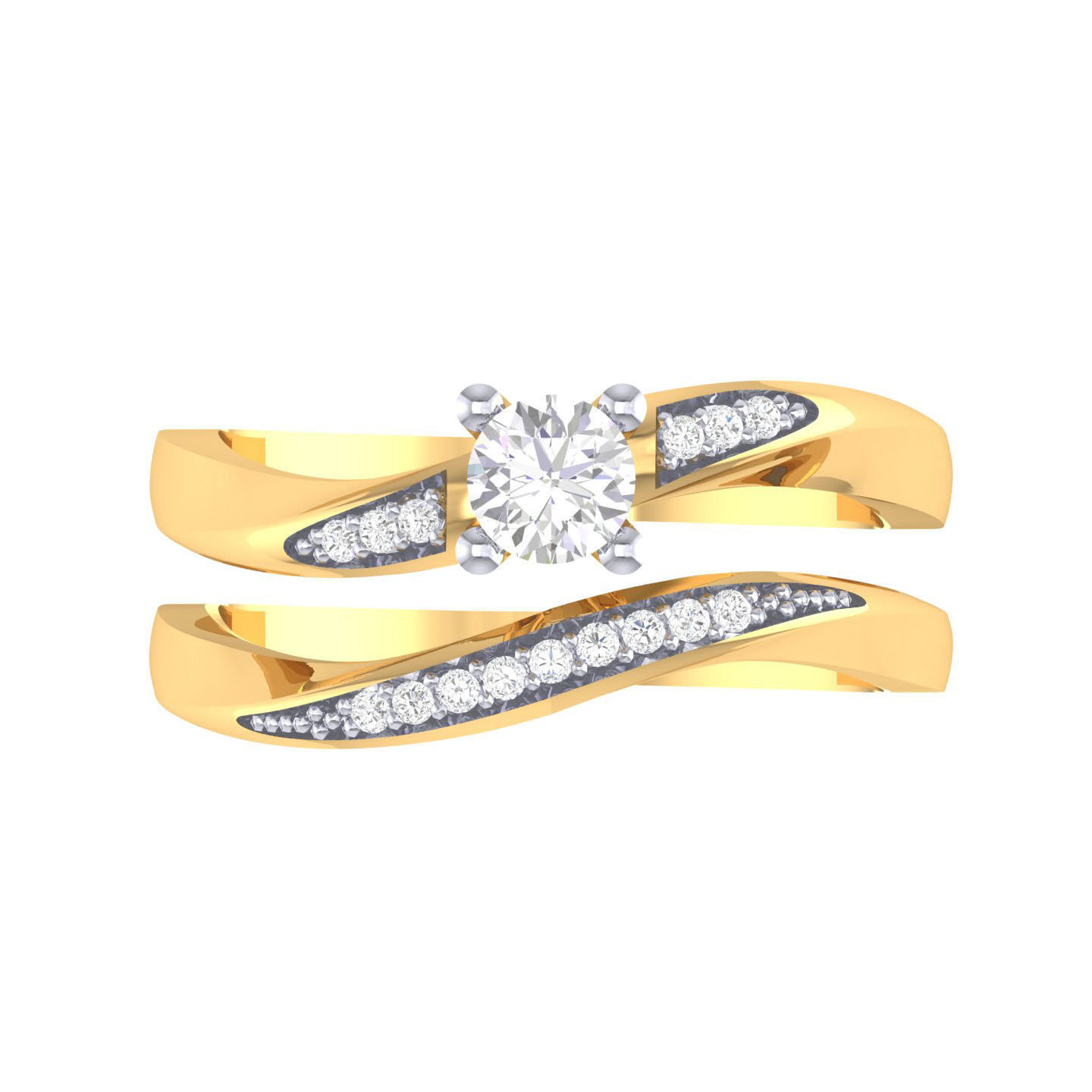 Solitaire Ring with Band - 137968 3D print model_8