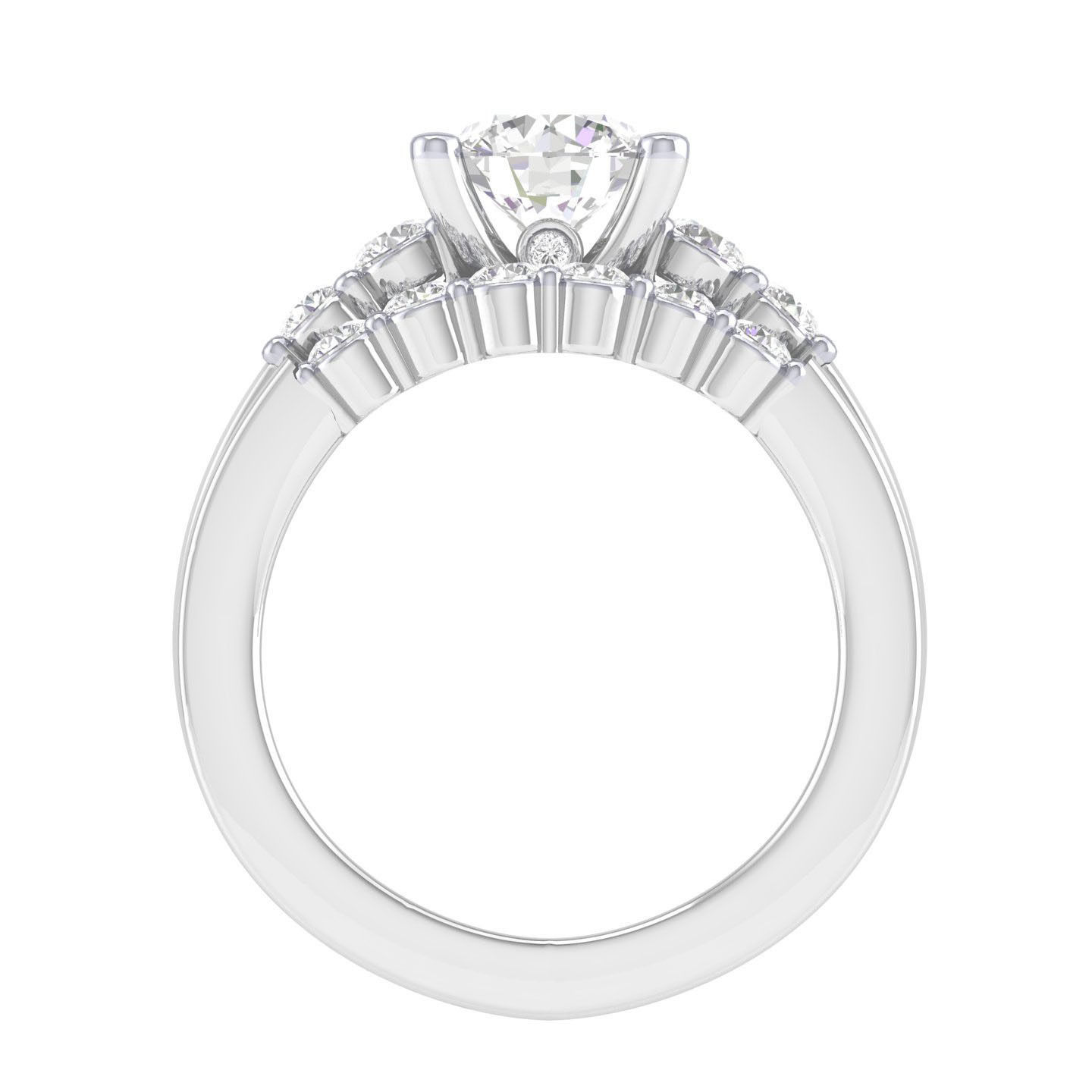 Solitaire Ring with Band - 137959 3D print model_5