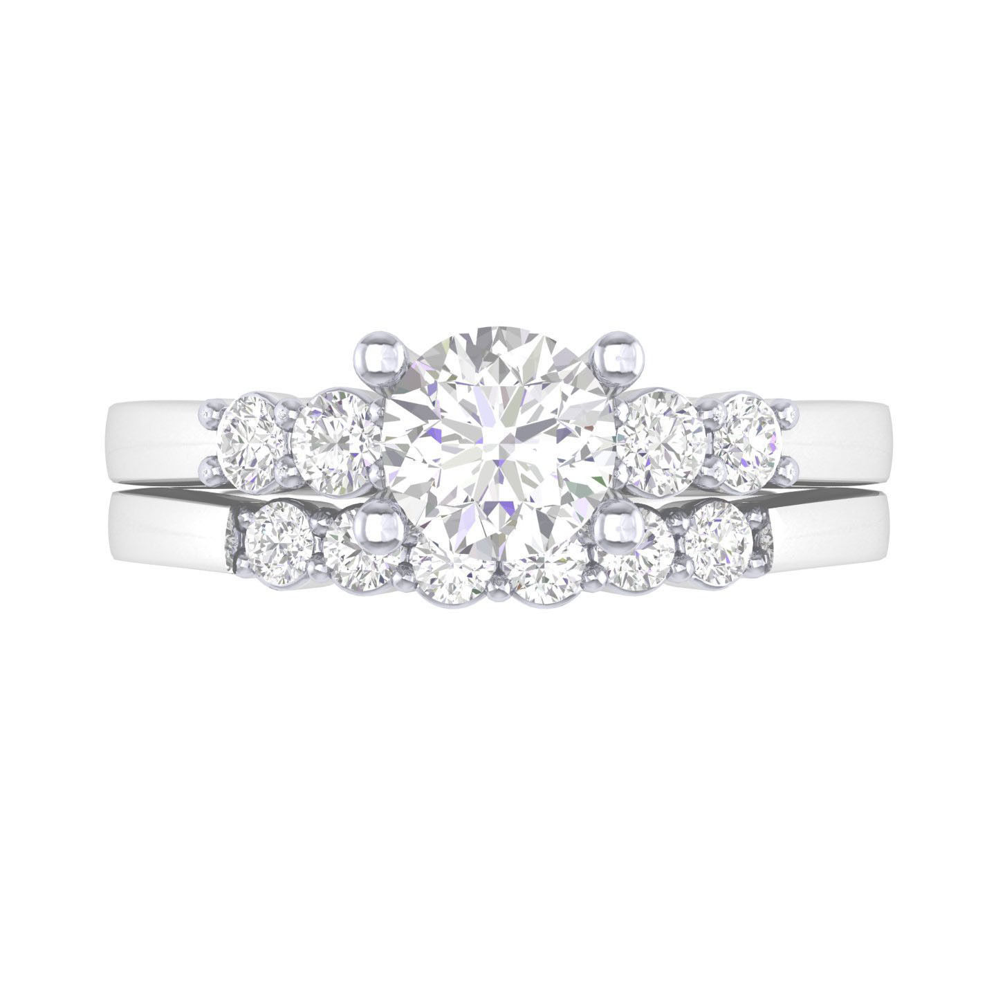 Solitaire Ring with Band - 137959 3D print model_4