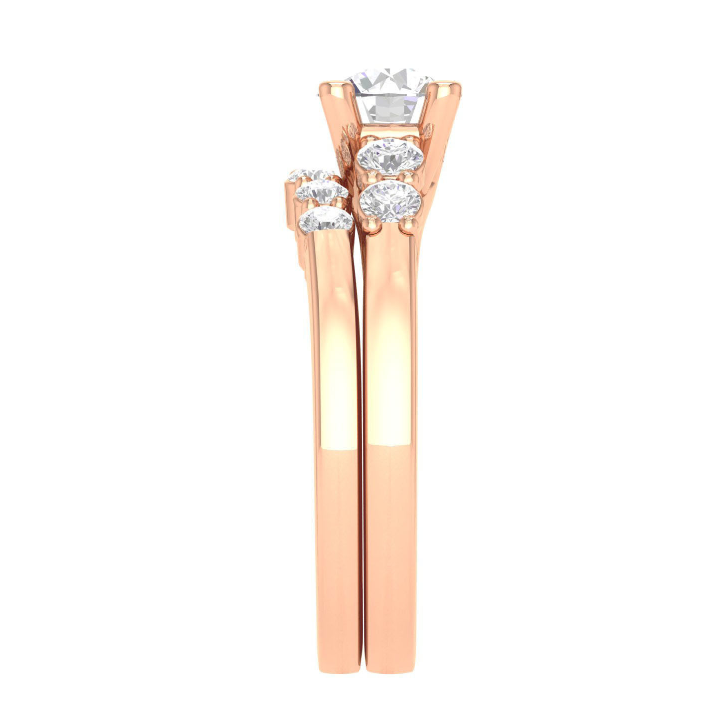 Solitaire Ring with Band - 137959 3D print model_3
