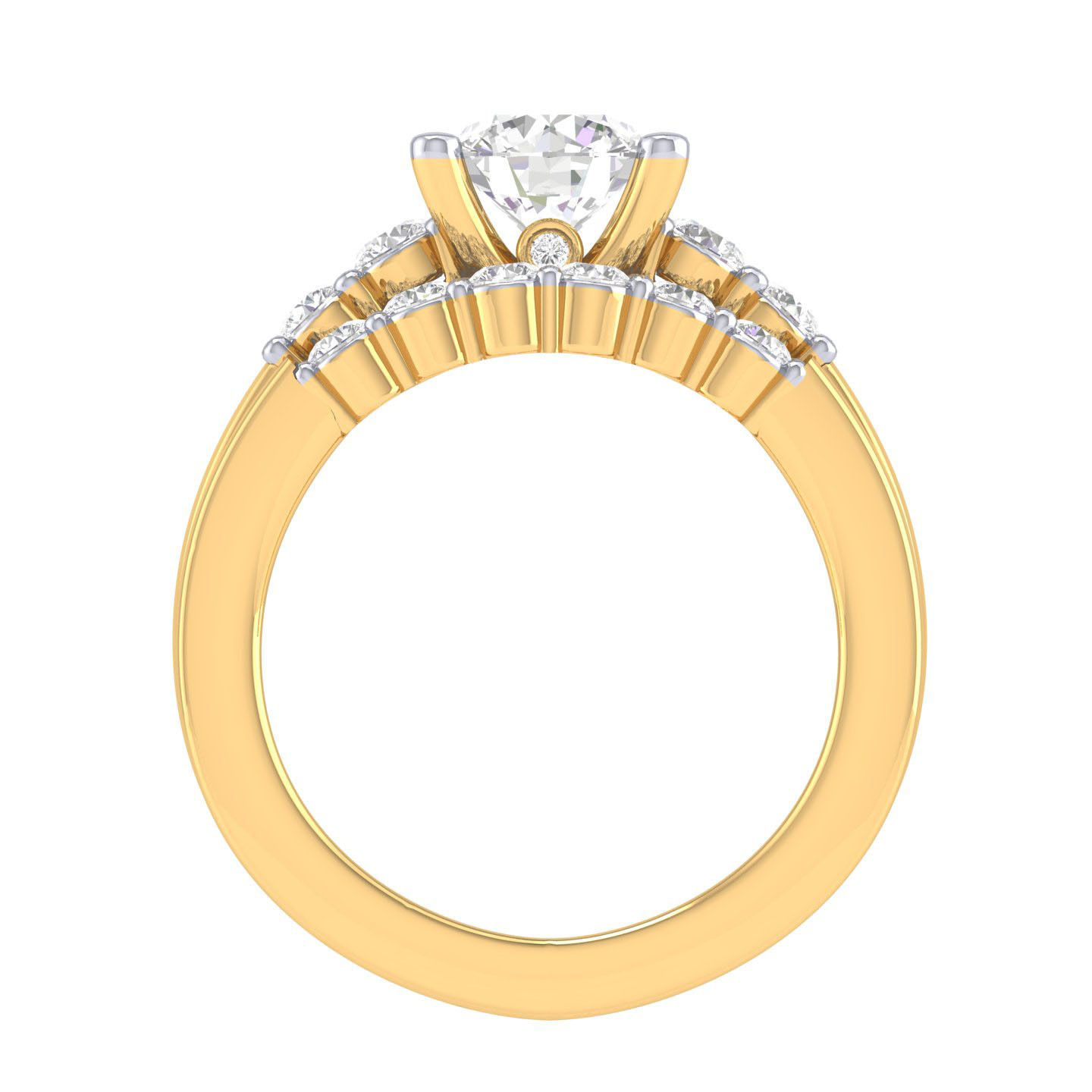 Solitaire Ring with Band - 137959 3D print model_9