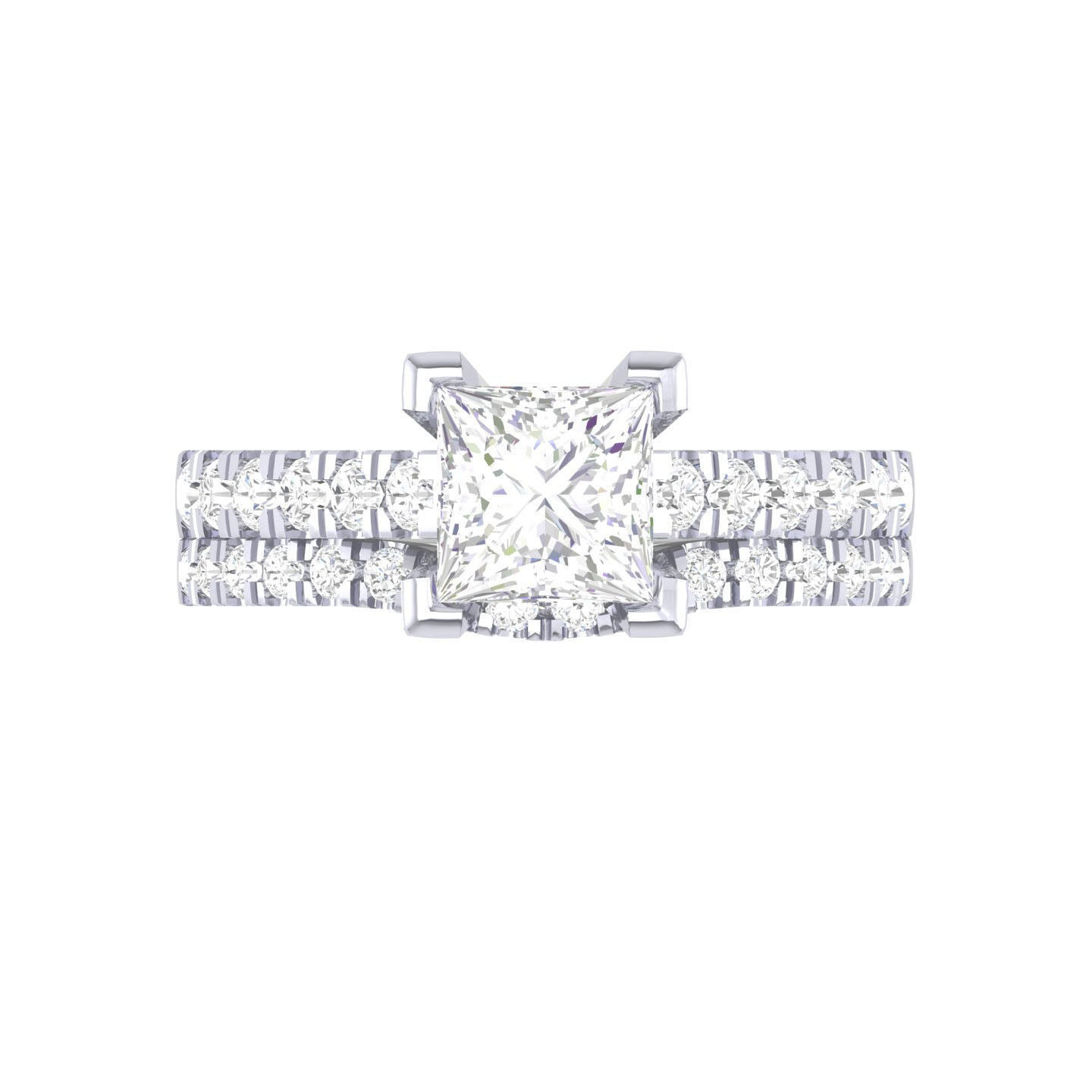 Solitaire Ring with Band - 137880 3D print model_4