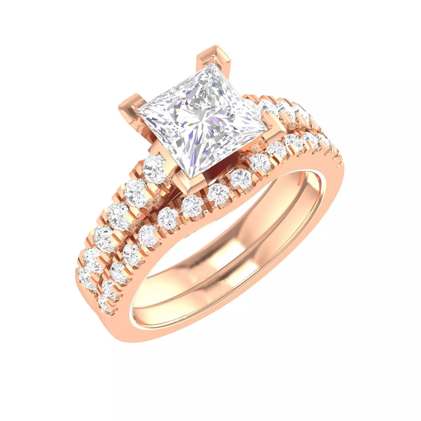 Solitaire Ring with Band - 137880 3D print model_0