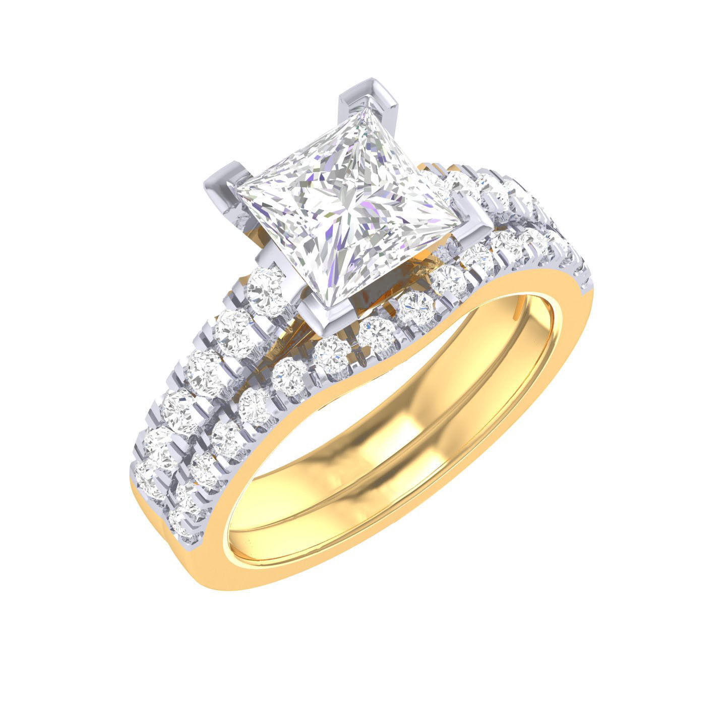 Solitaire Ring with Band - 137880 3D print model_11