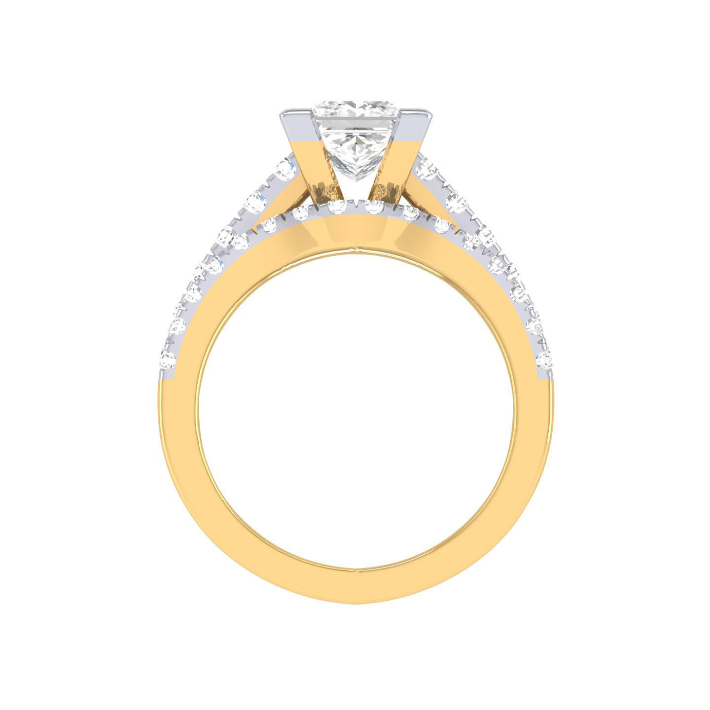 Solitaire Ring with Band - 137880 3D print model_9